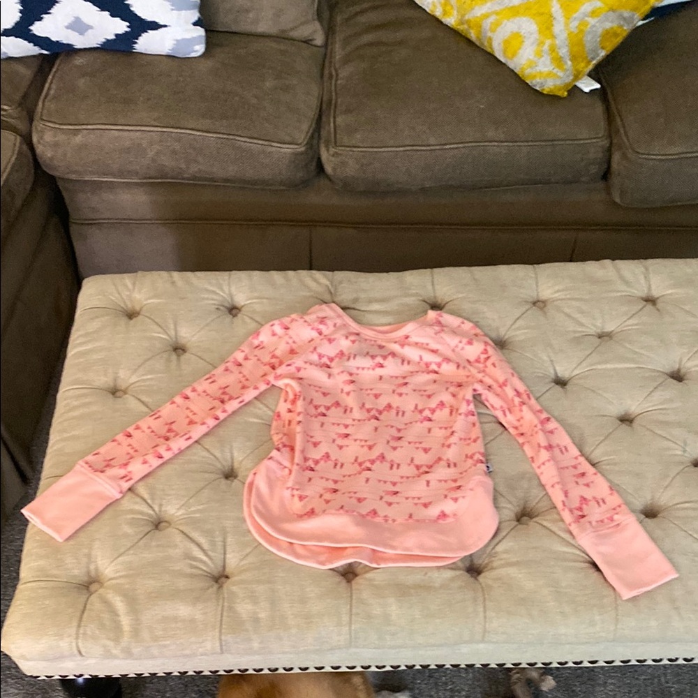Pink Long Sleeve Top with Pattern